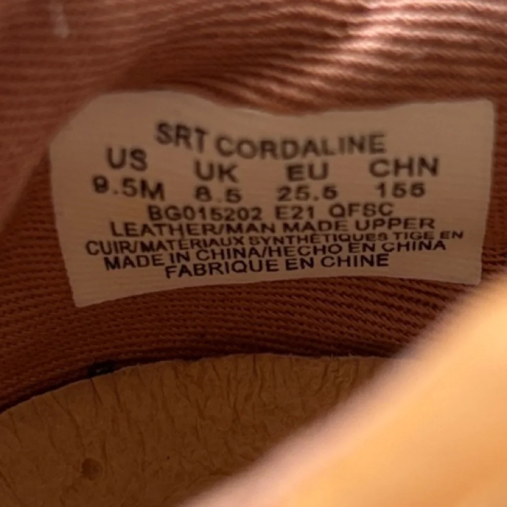 Stride Rite Cordaline Tan Leather Mary Janes Size 9.5 Kids Shoes